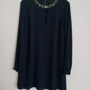 Blue black long top
